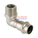 Угольник 90° с нар.р. нерж. сталь 35х1"   (5 /30шт)