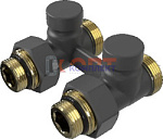 Узел ПРЯМОЙ нижнего подключения радиатора АНТРАЦИТ VIVALDO (1/20шт)