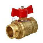 БАЗ латунь кран шаровой 11Б27п1 Ду15 вр/нр бабочка PN40 (60шт)