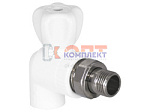 PPR TEBO Шаровой кран для радиаторов угловой 20x1/2"  (10/60шт)