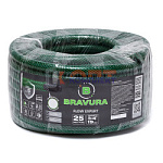 Шланг ПВХ для полива 3/4" (19мм) 3 слоя Bravura Green (-10*+60*, 5бар) UV защита,зеленый (бухта 25м)