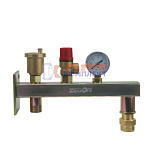 Настенная группа безопасности консольная в сборе, с отсекающим клапаном 3/4" (1/12шт)