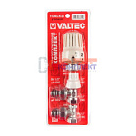 Комплект терморег-го оборуд-я д/рад., угловой 1/2" (термост-ая головка, термостат-й клапан, запорный