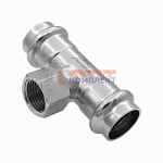 Тройник с переходом на внутреннюю резьбу 88.9x3/4"x88.9  "VER-PRO" (10/1шт)