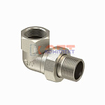 Американка угловая, латунь  1/2", еврослот, никель, RTP (100/1шт)