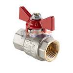 Кран шаровой BASE-ГОСТ DN15 1/2" вн.-вн. PN40 полнопроходной, бабочка (16/96шт)