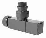 Кран для полотенцесушителя графит 1/2"M x3/4"F (60/2шт)