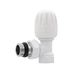 Вентиль регулировочный угловой верхний, белый 1/2" (80/1шт)