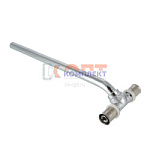 Тройник радиаторный пресс с латунной хром. трубкой 15 мм, 20х15х20 (700 мм. длинный)  (1 /30шт)