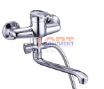 смеситель G.Lauf для ванны с изогнутым пов. изливом, ø40, поворотный дивертор KLO6-C048