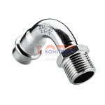 Отвод 90* с переходом на  нар. р., нерж. сталь 22х1/2"