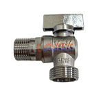 Кран шаровой угловой для подкл. с/т приборов 1/2"х3/4" (150шт)