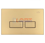 60 Кнопка смыва ЗОЛОТО для инсталяции механическая, квадратные клавиши (20/1шт)