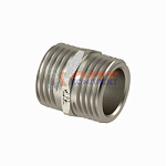 Ниппель, латунь, нар резьба  1/2", еврослот, никель, RTP (200/1шт)