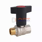 Кран шаровой с пластиковой ручкой Г/Ш 1/2" (120/12шт)