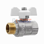 Кран шар. полнопроход. усиленный, БЕЛАЯ бабочка 1/2" вн.-нар. ViEiR (10/112шт)