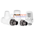 PPR TEBO Комплект №4 - УГЛОВОЙ 3/4 (Клапан терм. 25x3/4, кл.запор. 25x3/4, термоголовка) (1/17шт)