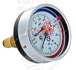 Термоманометр ТМТБ-31Т Dy 80  с задним подключением 1/2", 6 бар 0-120*