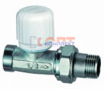 Вентиль ручной регулировочный ПРЯМОЙ ВЕРХНИЙ 1/2 LUX с доп. уплотнением ViEiR (10/100шт)