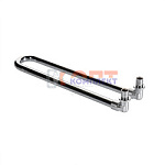 Угловой аксиальный фитинг с хромированной латунной трубкой двойной 16(2,2)х15 L 300 мм