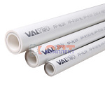 ТРУБА PP-ALUX, арм. АЛЮМ, PN 25, 90 MM (белый)  (4 /8шт) (красная уп 90мм)