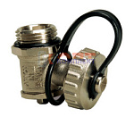 Клапан сливной 1/2 " с рез. уплотнением и пробкой