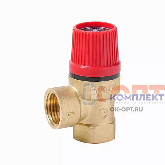 Клапан предохранительный 1/2"вн х1/2"вн красный VR 3 бара (100/10шт) 0