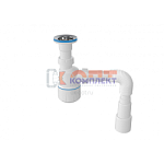 Сифон для умывальника, выпуск 64мм , винт 65мм, гибкая труба 1 1/4 -  Ø40/50 (40шт)