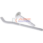 Кронштейн для рад. с дюбелем белый 7*300 мм плоский (1/50шт)