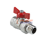 Кран шаровый со сгоном Дн 15 (1/2") прямой вн.-нар. бабочка ГОСТ стандарт (шт)