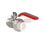 Кран латунный под PPR 40х1 1/4 вн. р. (с полусгоном)   (4 /32шт)