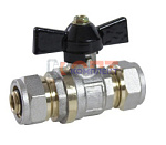 кран шаровой обжим 16*16 (10/100шт)