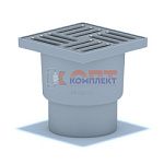 Трап вер.вып.110 н/рег.с решеткой из нержавеющей стали 15x15  (8 шт)