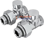 Узел ПРЯМОЙ нижнего подключения радиатора ХРОМ VIVALDO (1/20шт)