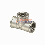 Тройник, латунь, вн/вн/вн резьба  3/4", еврослот, никель, RTP (60/1шт)