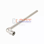 Пресс угольник радиаторный с хромированной латунной трубкой 16x15-300мм (50/1шт)