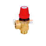 Клапан предохранительный 1/2"вн х1/2"нар красный VR 1,5 бара (100/10шт)