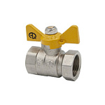 Кран шаровой для газа 3/4" вн-вн бабочка AQUALINK (100/10)