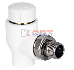 PPR TEBO Термоклапан угловой с преднастройкой 20x1/2"  (10/60шт)