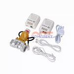 Комплект автоматического контроля загазованности (сигнализатор газа бытовой+клапан газовый соленоидн