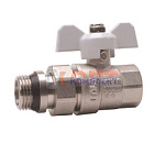 Кран шар. полнопроход. белая ручка  с доп уплотнением усиленный с полусгоном 3/4" вн.-нар. (8/64шт)