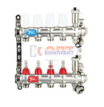 Распределительная группа с расход. 12-вых  НЕРЖ. БЕЗ КРАНОВ  1"x3/4" ViEiR (модель Oventrop) (2/1шт)