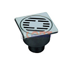 Душевой трап  прямой вып 50мм корпус и решетка НЕРЖАВЕЙКА 100*100 мм VR (1/40шт)