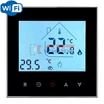 WI FI терморегулятор программируемый, два датчика, 16А / 0….95 °С (черный)