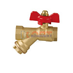 Кран с фильтром бабочка 1" VR  (2/24шт)