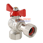 Кран шар. BASE угловой с накидной гайкой 1/2" вн.-вн.  (15 /60шт)