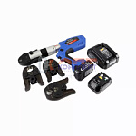 Аккумуляторный пресс-аппарат с комплектом насадок 15-22-28-35 пистолет (1шт)