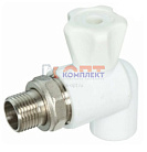 PPR ТМ Кран для радиатора угловой 25×3/4 нар (сталь. шар.) (60/10шт)