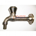 кран ДЛЯ БАНИ водоразборный с носиком 1/2' длинный латунь декор бронза (1/50шт)
