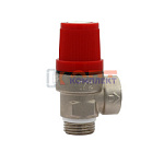 Предохранительный  клапан 3 бара 1/2"гх1/2"ш красный "ViEiR" НИКЕЛЬ"(100/1шт)